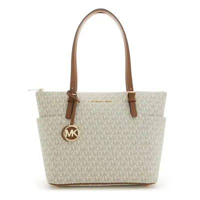 MICHAEL Michael Kors Jet Set Item East/West Top Zip Tote Vanilla/Acorn