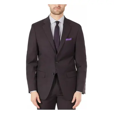 Calvin Klein Mens Milo Wool Blend Skinny Fit Two-Button Blazer Purple