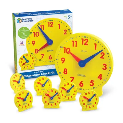 Learning Resources Classroom Clock Kit -25 Pieces Ages 5+ Clock for K