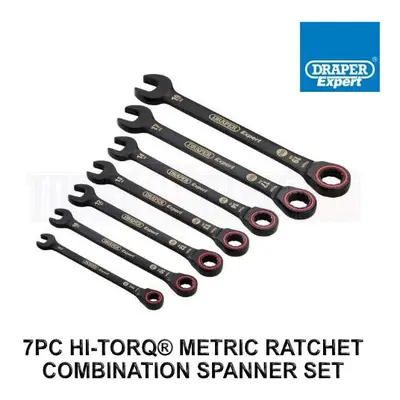 Draper Expert Piece HI-TORQ Metric Ratchet Combination Spanner Set - 19mm Black 100T