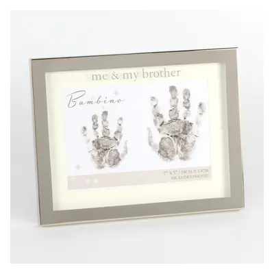 Me and My Brother Hand print 7" x 5" Photo Frame Baby Gift