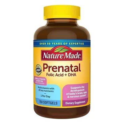 Nature Made Prenatal Multi + DHA, mg DHA, Softgels