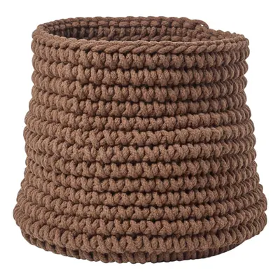 (Chocolate) Cotton Knitted Round Storage Basket, x cm