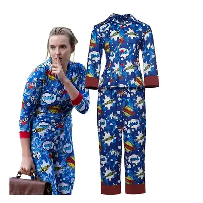 (M) Killing Eve Cosplay Pajamas Women Printed Homewear