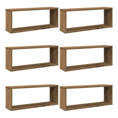 (artisan oak, pcs) vidaXL Wall Shelves Floating Rack Display Shelf Bookshelf Engineered Wood