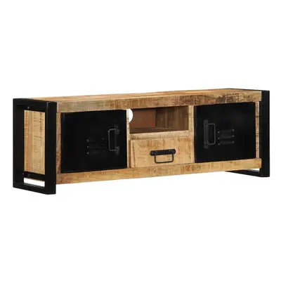 vidaXL TV Cabinet 100x30x35 cm Solid Rough Wood Mango tv stand tv sideboard