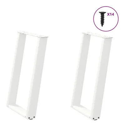 (white, x (72-73) cm) vidaXL Console Table Legs U-Shaped Desk Legs Metal Bar Stand DIY pcs Steel