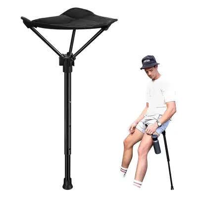 Portable Stool Height Adjustable Seat Retractable Outdoor Fishing Chair With Gear