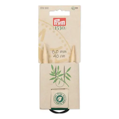 Prym 16"" Circular Bamboo 8mm Knitting Needles Natural