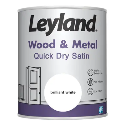 Leyland Quick Dry Satin Brilliant White 2.5L