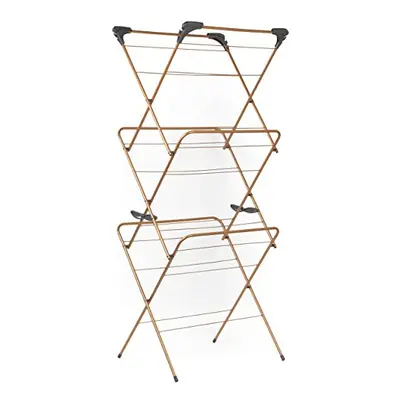 Beldray LA089397GRYEU7 Tier Indoor Clothes Airer - Foldable Laundry Drying Rack, Non-Slip, Four 