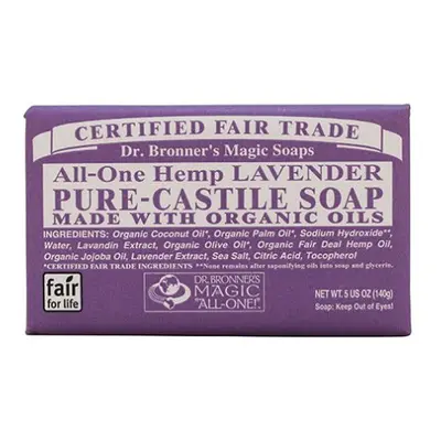 Dr. Bronner's Magic Soaps: Pure Castile Soap Bar Lavender Ounce (Pack of 5)