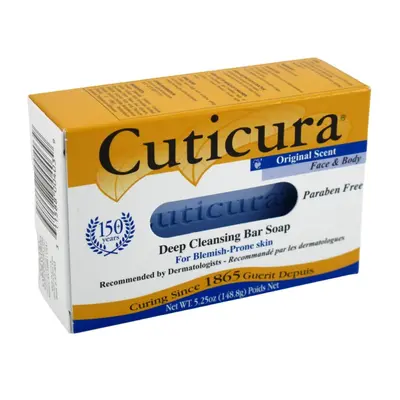 Cuticura Deep Cleansing Face and Body Soap ORIGINAL scent- Deep Cleansing Bar Soap for Blemish-P