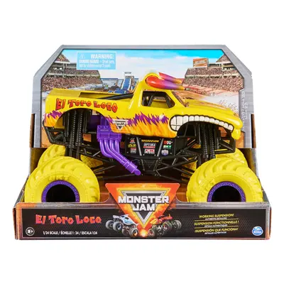 Monster Jam Official El Toro Loco Monster Truck Collector Die-Cast Vehicle 1:24 Scale Kids Toys 