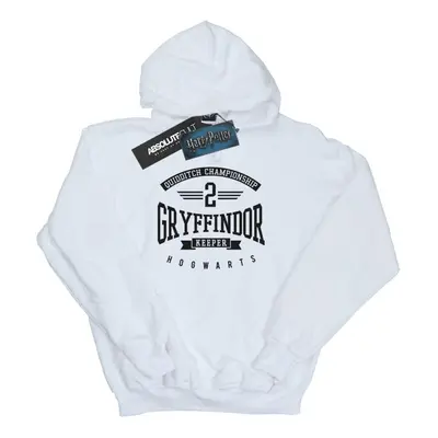 (S, White) Harry Potter Mens Gryffindor Keeper Hoodie