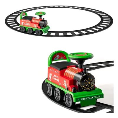 Kids Ride On Train Electric Ride On Toy with Pieces Tracks-Green