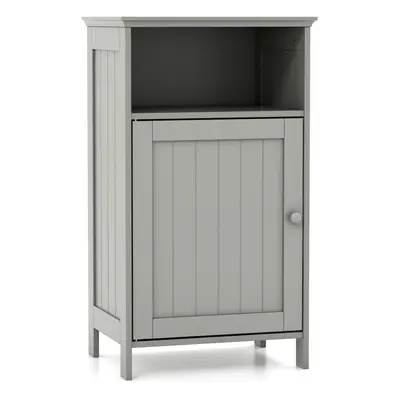 Bathroom Floor Cabinet Single Door Side Cabinet w/Shelf-Grey