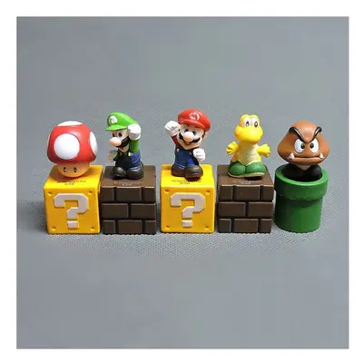 5pcs Super Mario Bros PVC Action Figures Decoration Game Mushroom Toys Kid Gifts