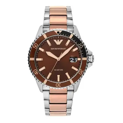 Emporio Armani AR11340 mm Two-Tone Watch for Mens, Stainless Steel