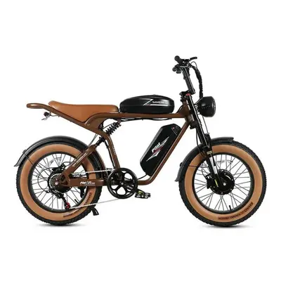 (Brown) SAMEBIKE M20-III,Electric Bike Bttery 48V 36AH,2000W