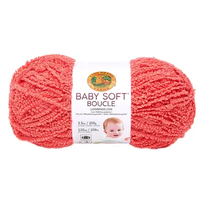 Lion Brand Yarn Baby Soft Boucle Yarn Coral