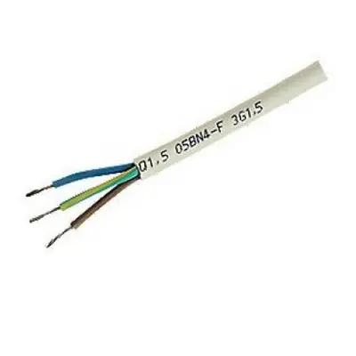 3183Y 1.5mm_ White Core Flexible Cable, Amps, 100m