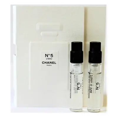 cHANEL No LEAU EDT Spray Perfume Samples 005oz 15ml EAcH NEW x2