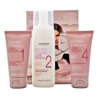 Alfaparf Lisse Design Express Keratin Therapy Kit (Shampoo ml + Smoothing Fluid ml + Mask ml)