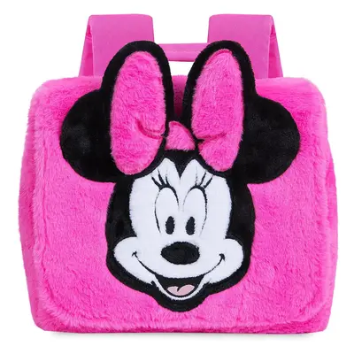 Disney Minnie Mouse Fuzzy Pink Backpack - Pink