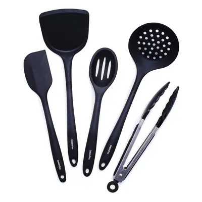 GreenPan Piece Cooking Utensil Set Flexible Nonstick Silicone StainFree Tongs Turner Spatula Ski