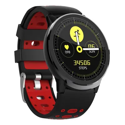 (Red) 1.3inch Touch Screen Wristband Fitness Tracker Heart Rate Monitor Smart Watch