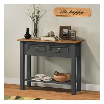 Corona Charcoal Drawer Console Table