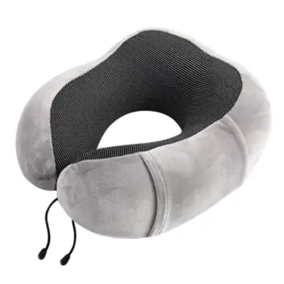 (Dark Grey) U Shaped Memory Foam Neck Pillows Soft Travel Pillow Cervical Airplane