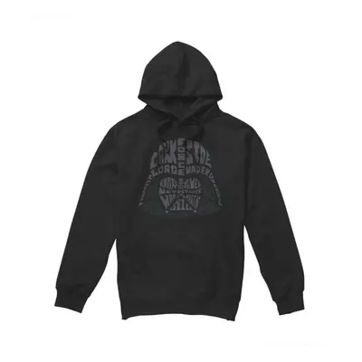 (M, Black) Star Wars Mens Darth Vader Text Head Hoodie