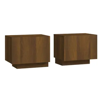 (brown oak) vidaXL Bedside Cabinet Couch End Table Chipboard 100x35x40 cm Multi Colours