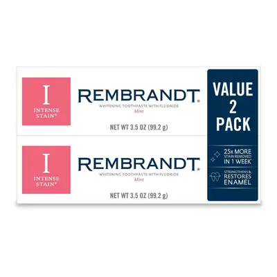 Rembrandt Intense Stain Whitening Toothpaste Mint, 3.5 oz (99 g) - Pack