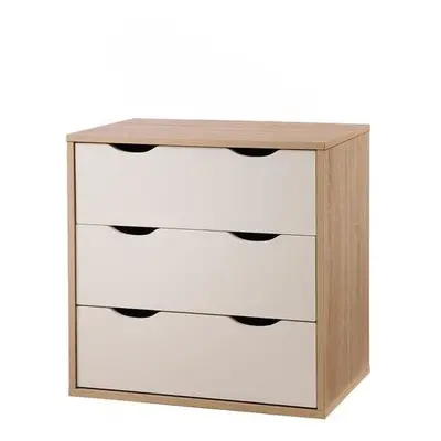 Alton Drawer Bedroom Cabinet Bedside Chest Of Drawers Sonoma Oak & White