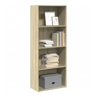 vidaXL Bookcase Storage Rack Cabinet Bookshelf Sonoma Oak Engineered Wood