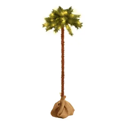 (210 cm) vidaXL Christmas Tree with LEDs Palm Tree Christmas Decoration Artificial Tree