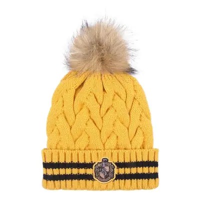 Cerd? Harry Potter Beanie Hat Tricot Pom Pom Hufflepuff Colors Yellow