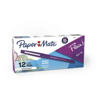 Paper Mate Flair Felt Tip Pens Medium Point (0.7mm) Purple Count