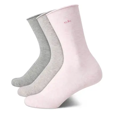 Calvin Klein Women's Socks - Roll Cuff Crew Socks (3 Pack) Size