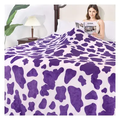 Soft Queen Size Blanket Lavender Violet Purple Bed Blankets Queen/Full Size Fuzzy Lightweight La