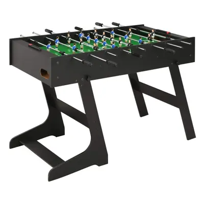 vidaXL Folding Football Table Black Home Entertainment Area Soccer Game Table