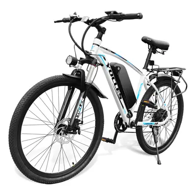 (2601-White) 26" Electric Bike for Adults, 250W Motor Commuter Ebike, Electric Mountain Bike wit