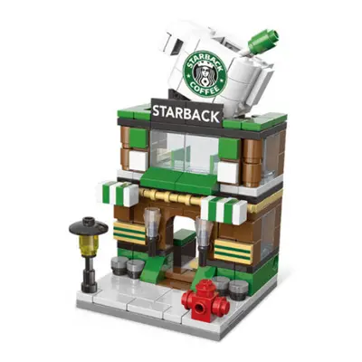 (Coffee) Street view toy model building Fit Lego