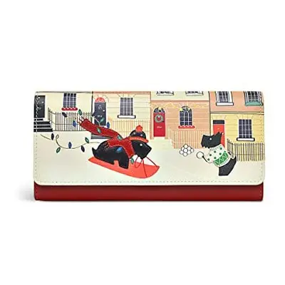 Radley London Fun in The Snow Large Flapover Matinee Purse in Claret