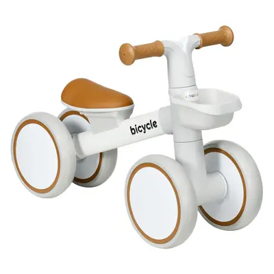 AIYAPLAY Kids Balance Bike for Years Old with Adjustable Seat, White