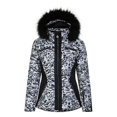 (8 UK, White/Black) Regatta Womens/Ladies Julien Macdonald Mastery Animal Print Ski Jacket