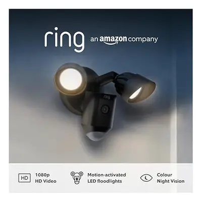 Ring Floodlight Cam Wired Plus by Amazon | Security Camera Black